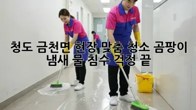 청도 금천면 현장 맞춤 청소: 곰팡이, 냄새, 물 침수, 걱정 끝!